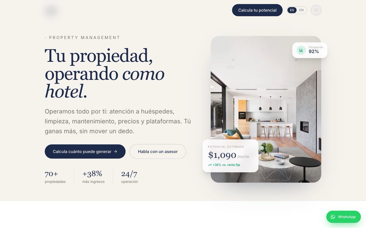Empresa de property management · vista 1